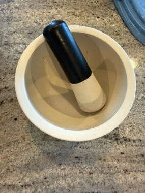 Hearth & Hand Mortar and Pestle in White and Black